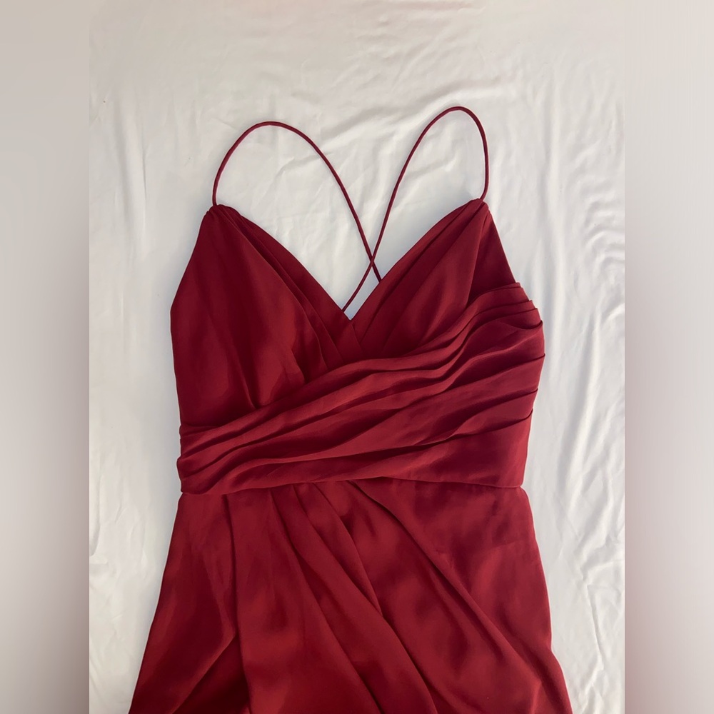 Ever New / Forever New Deeper Red Midi High Low Dress